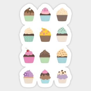 Cupcake Multi Design Set Sticker